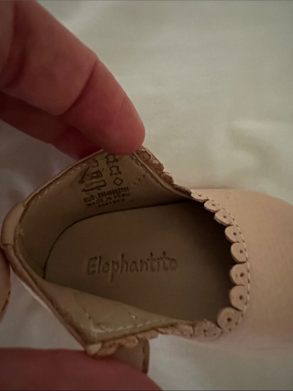 Elephantito Blush Pink Scalloped Mary Jane Baby Shoes
